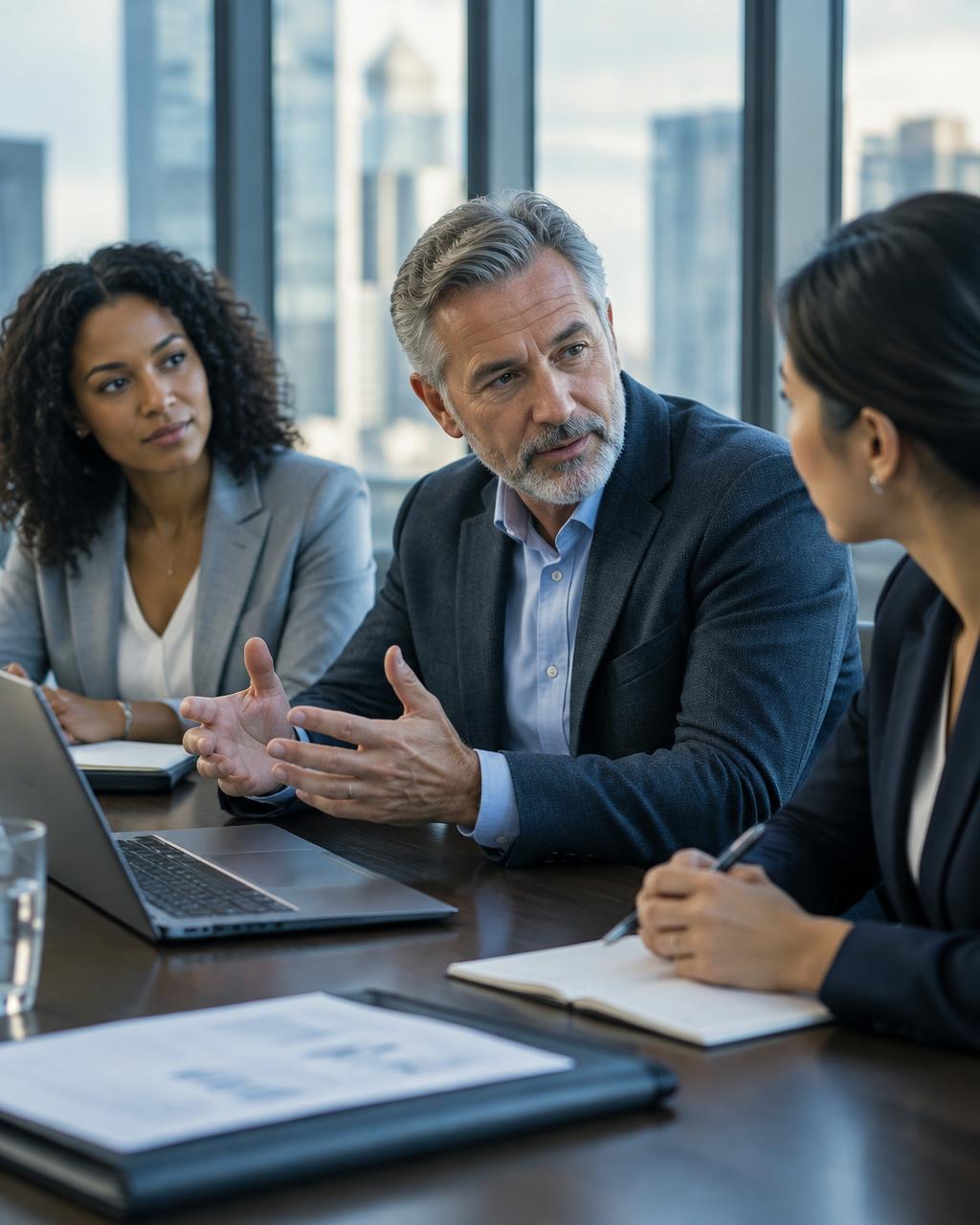 An advisor working alongside an organizational leadership team